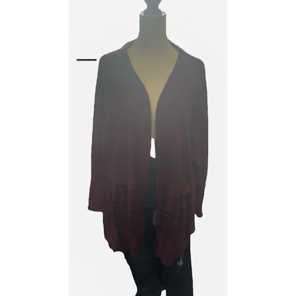 Knox Rose Red Ruffled Cardigan - Picture 6 of 7